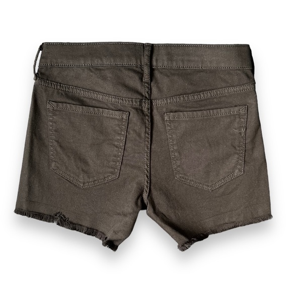 Express Mid-Rise Stretch Super Soft Black Jean Cut Off Shorts | EUC Size 2 - Picture 2 of 8